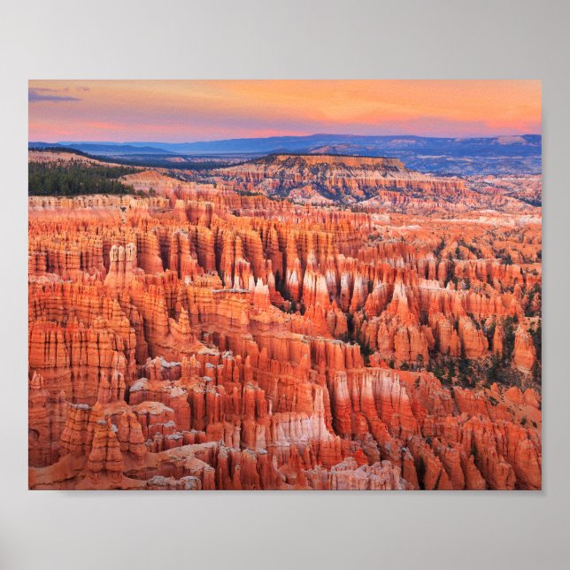 Poster Parc national Bryce Canyon Coucher du soleil (Devant)