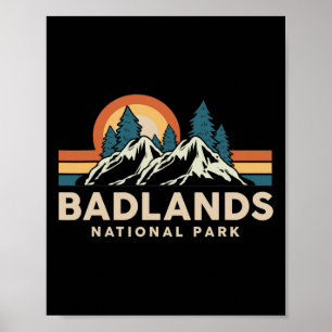 Poster Parc national de Badlands Souvenir Randonnée Campi
