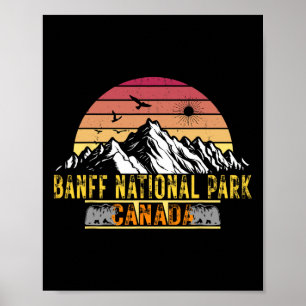 Poster Parc national de Banff Alberta Canada Camping Rand