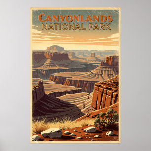 Poster Parc national de Canyonlands Retro