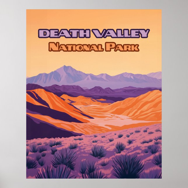 Poster Parc national de Death Valley Californie Nevada (Devant)