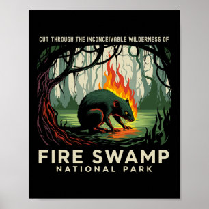 Poster Parc national de Fire Swamp Camping Randonnée Mont