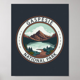 Poster Parc national de Gaspésie Canada Badge