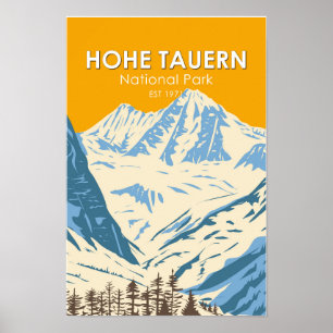 Poster Parc national de Hohe Tauern Alpine Autriche Vinta
