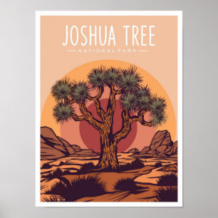 Poster Parc national de Joshua Tree Californie États-Unis