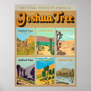 Poster Parc national de Joshua Tree en Californie monumen