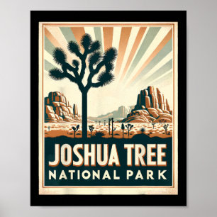 Poster Parc national de Joshua Tree Vintage Randonnée Cam