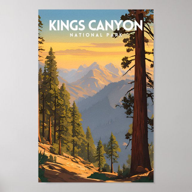 Poster Parc national de Kings Canyon Voyage (Devant)