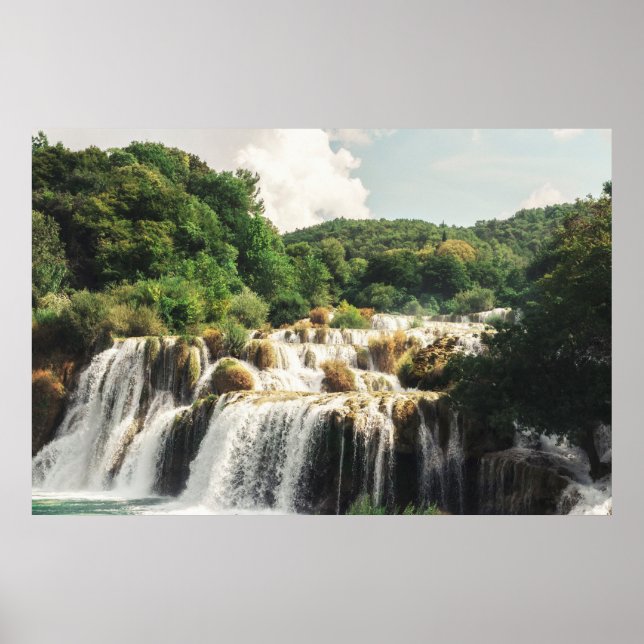 Poster Parc national de Krka - cascade Skradinski buk (Devant)