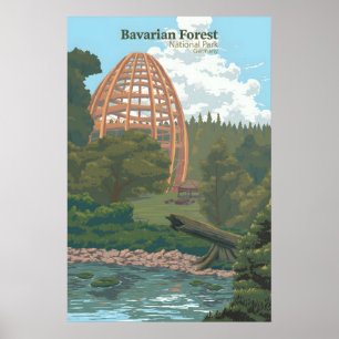 Poster Parc national de la forêt bavaroise Allemagne Voya