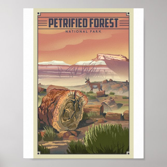 Poster Parc national de la Forêt Petrifiée Litho (Devant)