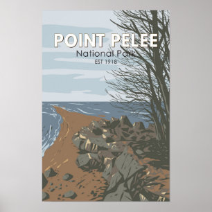 Poster Parc national de la Pointe-Pelée Art Vintage