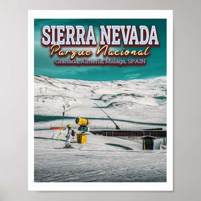 POSTER PARC NATIONAL DE LA SIERRA NEVADA - ESPAGNE D'ANDA (Devant)