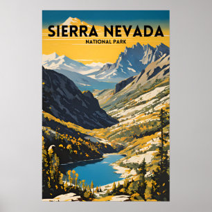 Poster Parc national de la Sierra Nevada Voyage tradition