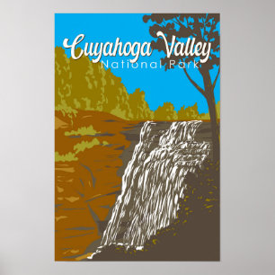 Poster Parc national de la vallée de Cuyahoga Illustratio