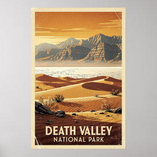 Poster Parc national de la vallée de la Mort Rétro