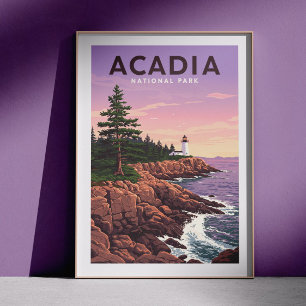 Poster Parc national de l'Acadie vintage