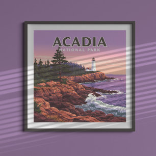 Poster Parc national de l'Acadie vintage