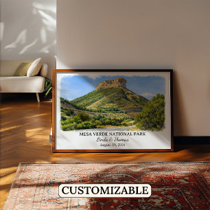 Poster Parc national de Mesa Verde Colorado, Aquarelle
