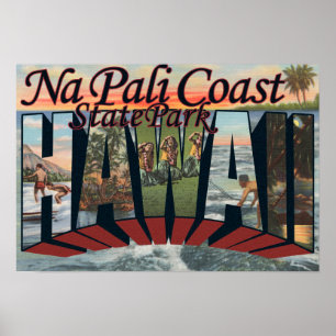 Poster Parc national de Na Pali Coast State Park, Hawaii