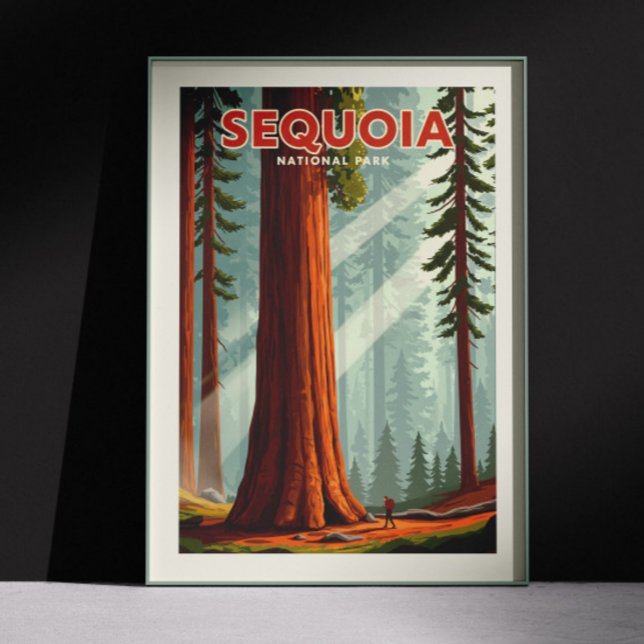 Poster Parc national de Sequoia vintage (Créateur téléchargé)