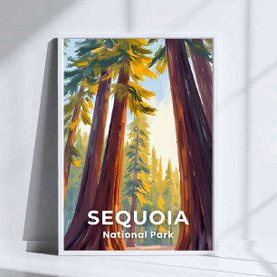 Poster Parc national de Sequoia   Voyage en Californie