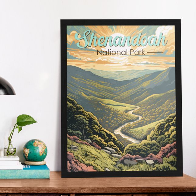 Poster Parc national de Shenandoah Illustration Voyage Ré (Créateur téléchargé)