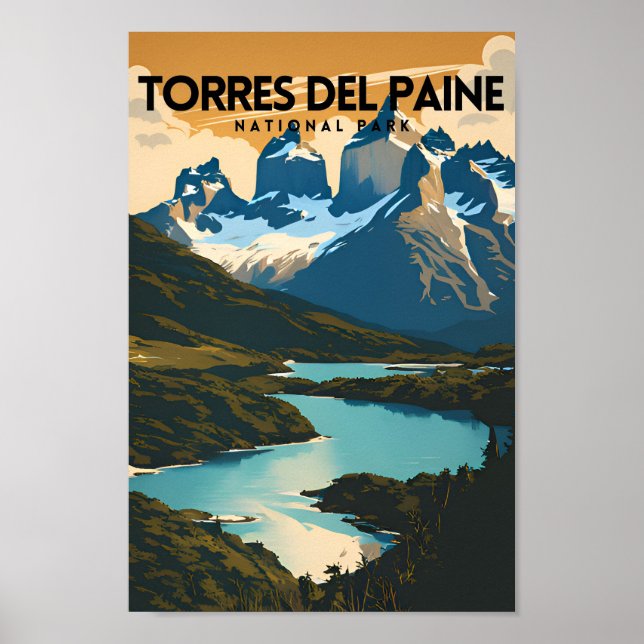 Poster Parc national de Torres Del Paine (Devant)