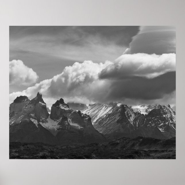 Poster Parc national de Torres Del Paine, Cuernos et (Devant)