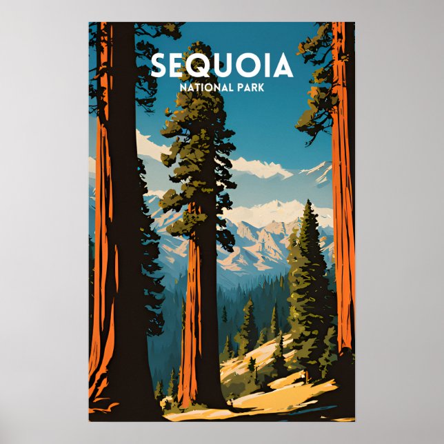 Poster Parc national de Travel Sequoia (Devant)