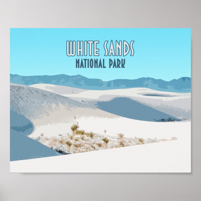Poster Parc national de White Sands Nouveau Mexique (Devant)