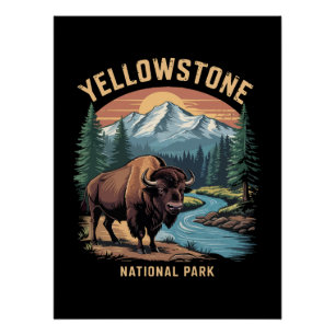 Poster Parc national de Yellowstone