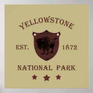 Poster Parc national de Yellowstone