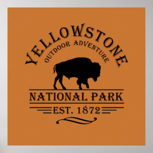 Poster parc national de yellowstone