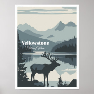 Poster Parc national de Yellowstone Oeuvres d'art Lieu de