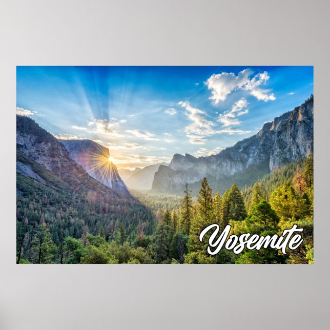 Poster Parc national de Yosemite, Californie, États-Unis (Devant)