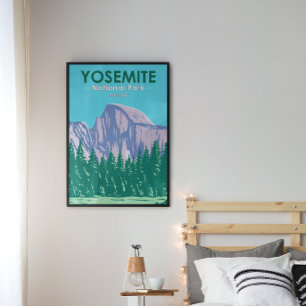 Poster Parc national de Yosemite Half Dome Californie