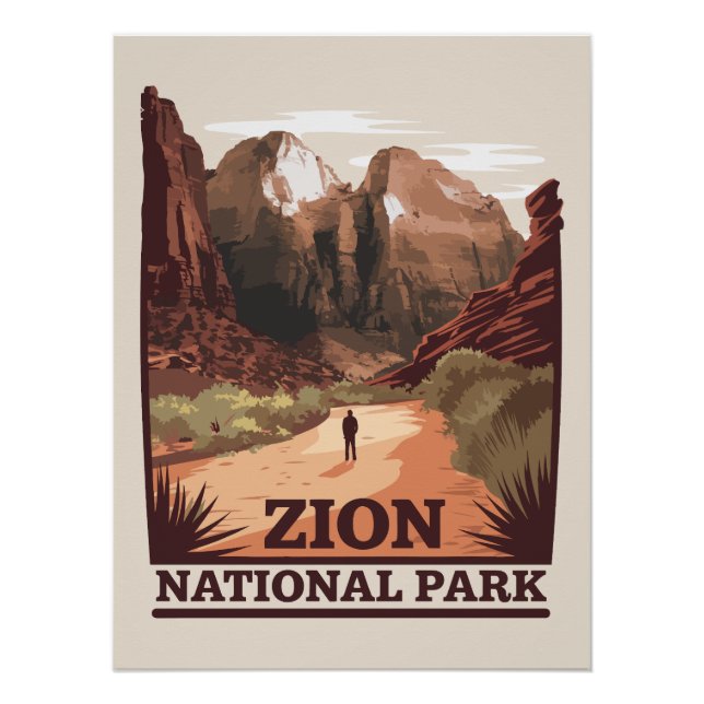 Poster Parc national de Zion (Devant)
