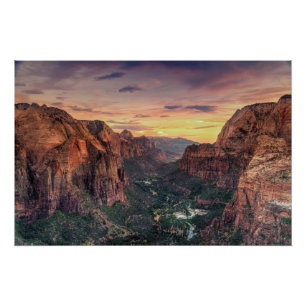 Poster Parc national de Zion Canyon