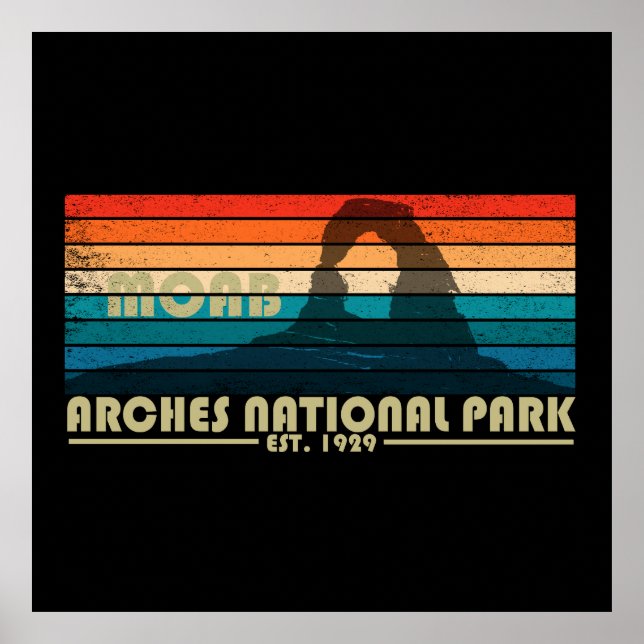 Poster Parc national des Arches Moab Utah art vintage (Devant)