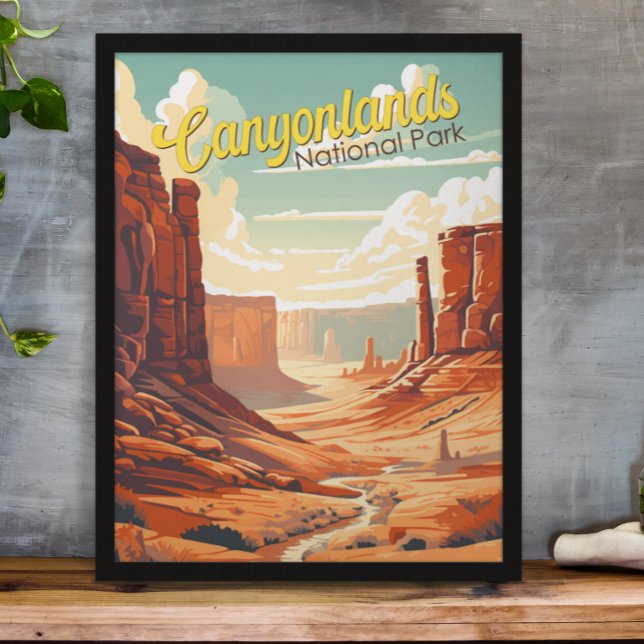 Poster Parc national des Canyons Illustration Rétro (Créateur téléchargé)
