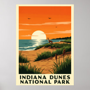 Poster Parc national des dunes d'Indiana V02