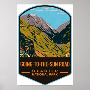 Poster Parc national des glaciers du chemin Going-To-The-