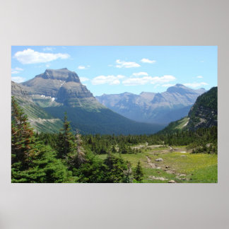 Poster Parc national des Glaciers Nord-ouest du Montana