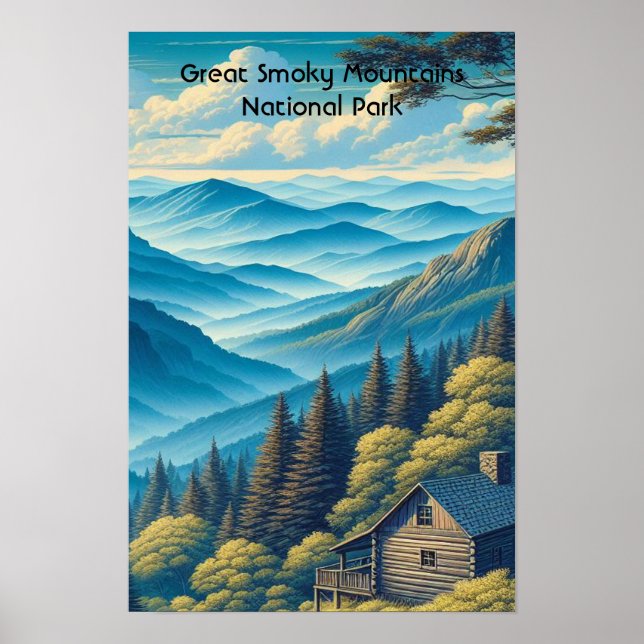 Poster Parc national des Great Smoky Mountains (Devant)