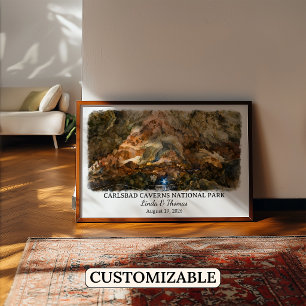 Poster Parc national des grottes de Carlsbad, Nouveau-Mex