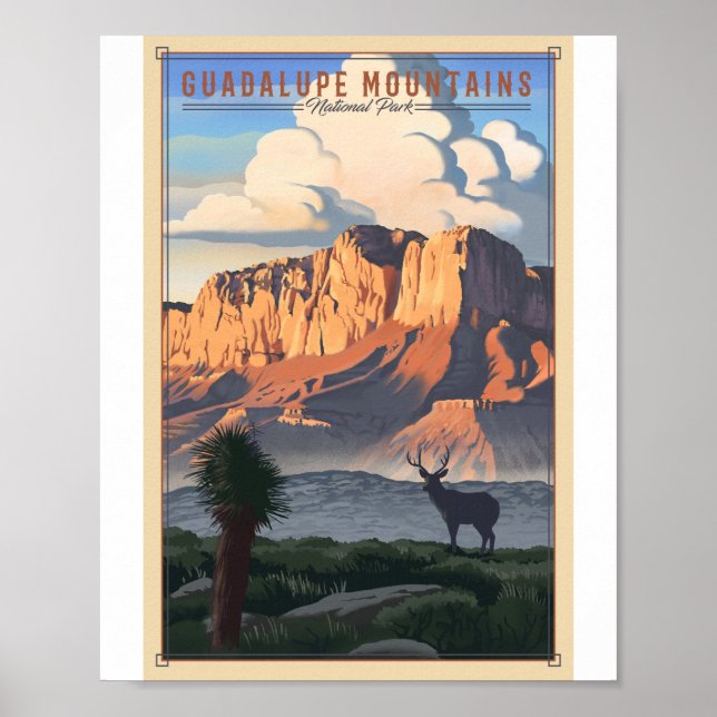 Poster Parc national des Monts Guadalupe Litho (Devant)