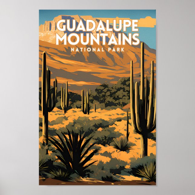 Poster Parc national des Monts Guadalupe Voyage (Devant)