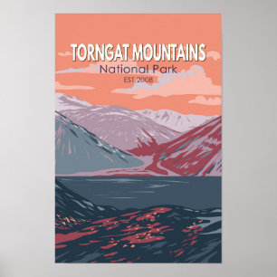 Poster Parc national des Monts Torngat Canada Vintage