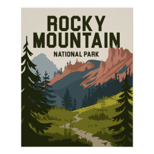 Poster Parc national des Rocheuses Colorado
